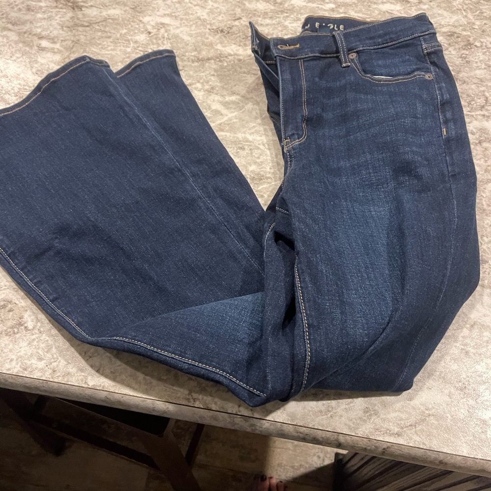American eagle flare leg wide leg size 10 stretch